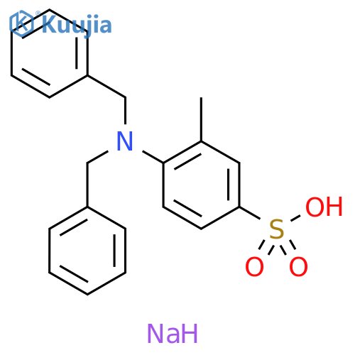 Benzenesulfonic acid, 4-[bis(phenylmethyl)amino]-3-methyl-, sodiumsalt structure