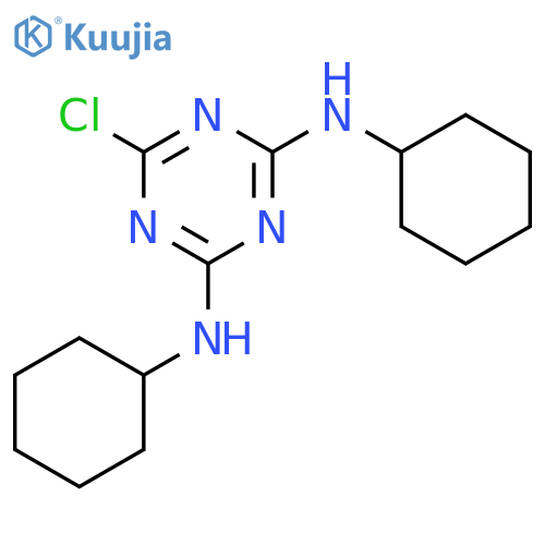 6-chloro-N,N'-dicyclohexyl-1,3,5-triazine-2,4-diamine structure