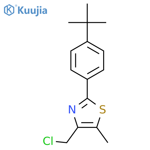 Thiazole, 4-(chloromethyl)-2-[4-(1,1-dimethylethyl)phenyl]-5-methyl- structure