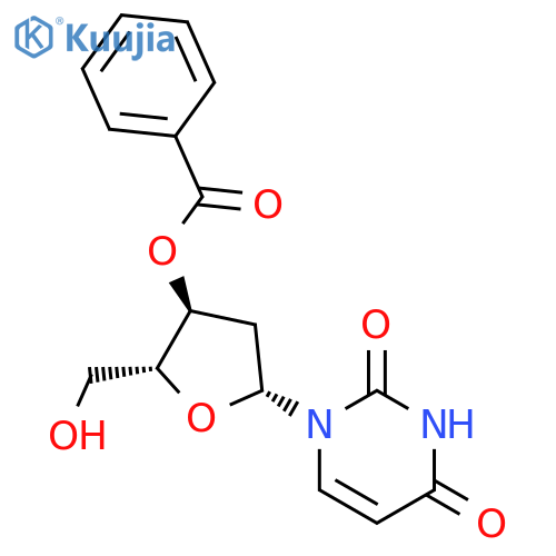 Uridine, 2'-deoxy-,3'-benzoate structure