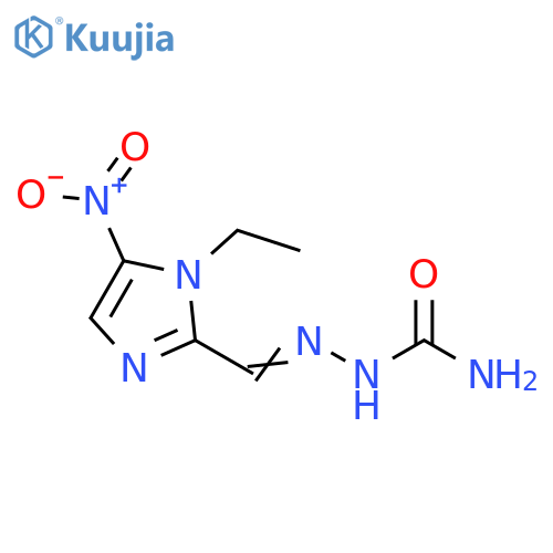 Hydrazinecarboxamide, 2-[(1-ethyl-5-nitro-1H-imidazol-2-yl)methylene]- structure