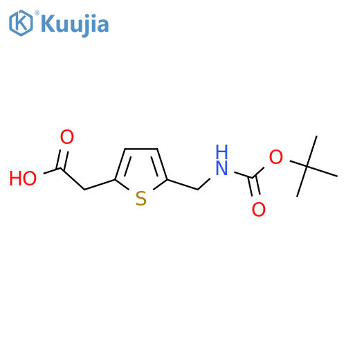 2(5-Tert.-butoxycarbonylaminomethyl-2-thienyl)-acetic acid structure
