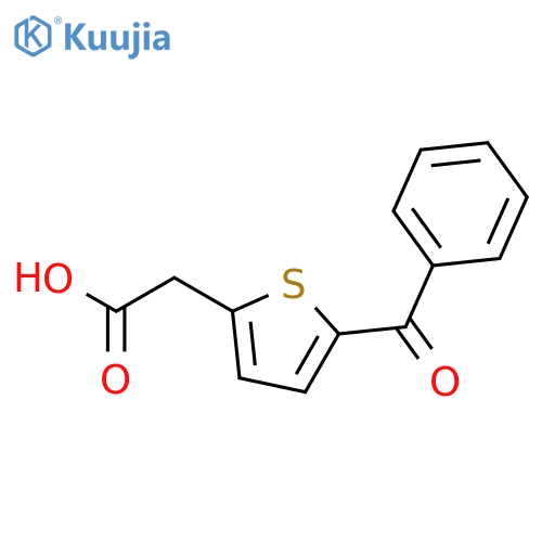 (5-benzoyl-2-thienyl)acetic acid structure