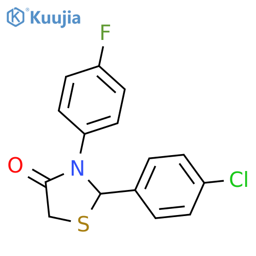 4-Thiazolidinone, 2-(4-chlorophenyl)-3-(4-fluorophenyl)- structure