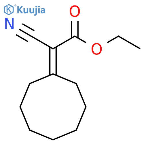 Acetic acid, cyanocyclooctylidene-, ethyl ester structure