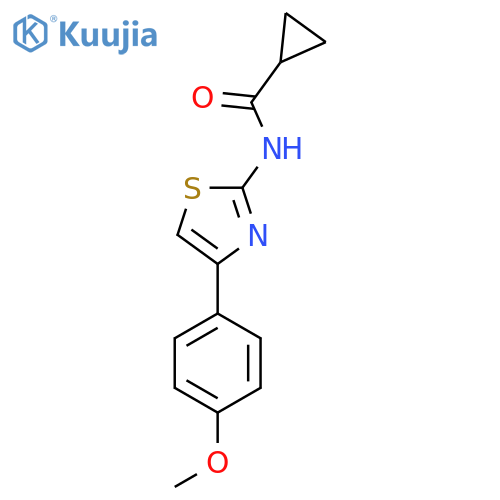 N-4-(4-methoxyphenyl)-1,3-thiazol-2-ylcyclopropanecarboxamide structure