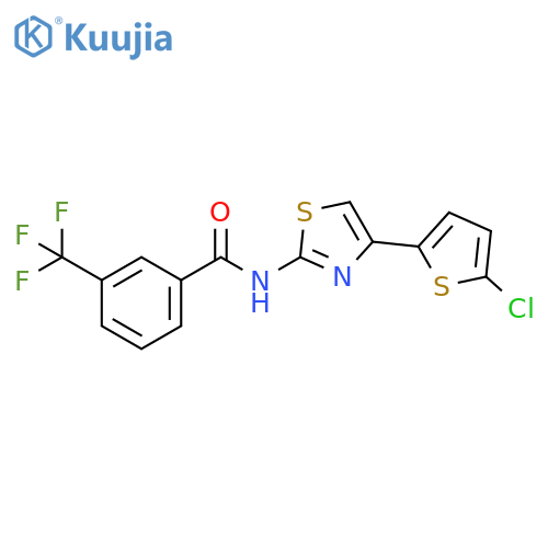 N-4-(5-chlorothiophen-2-yl)-1,3-thiazol-2-yl-3-(trifluoromethyl)benzamide structure