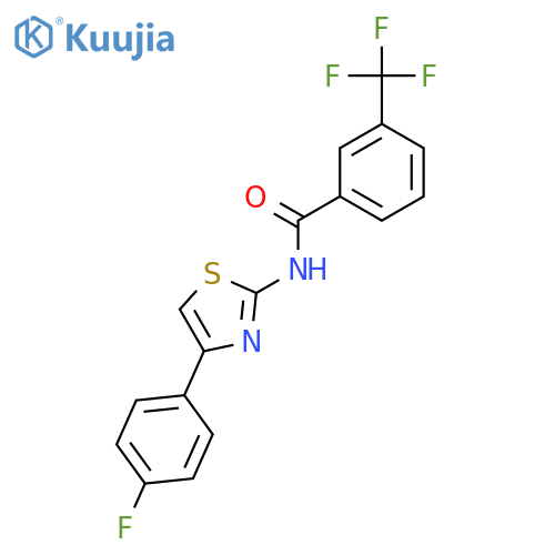 N-4-(4-fluorophenyl)-1,3-thiazol-2-yl-3-(trifluoromethyl)benzamide structure