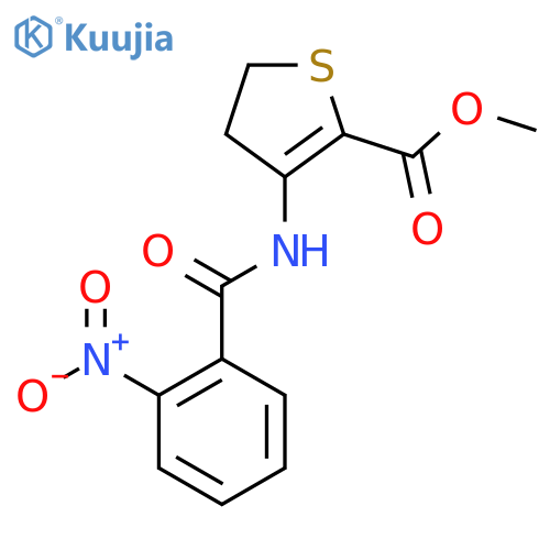 methyl 3-(2-nitrobenzamido)-4,5-dihydrothiophene-2-carboxylate structure