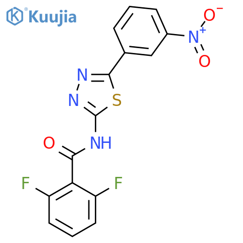 2,6-difluoro-N-[5-(3-nitrophenyl)-1,3,4-thiadiazol-2-yl]benzamide structure