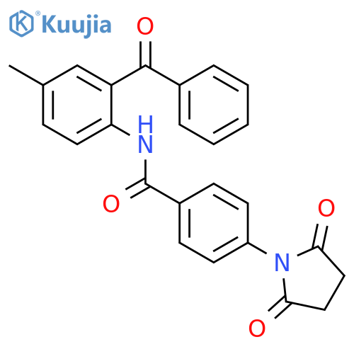 N-(2-benzoyl-4-methylphenyl)-4-(2,5-dioxopyrrolidin-1-yl)benzamide structure