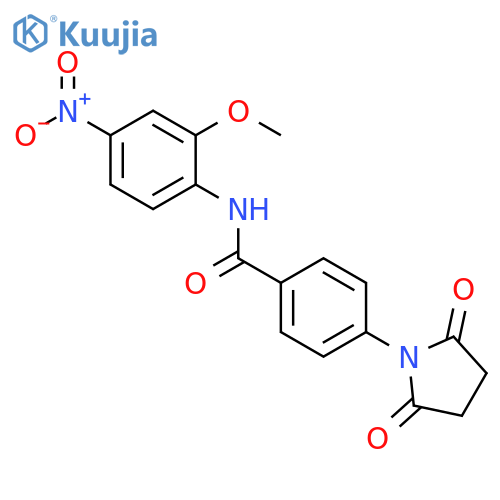 4-(2,5-dioxopyrrolidin-1-yl)-N-(2-methoxy-4-nitrophenyl)benzamide structure