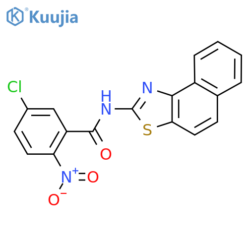 5-chloro-N-{naphtho1,2-d1,3thiazol-2-yl}-2-nitrobenzamide structure