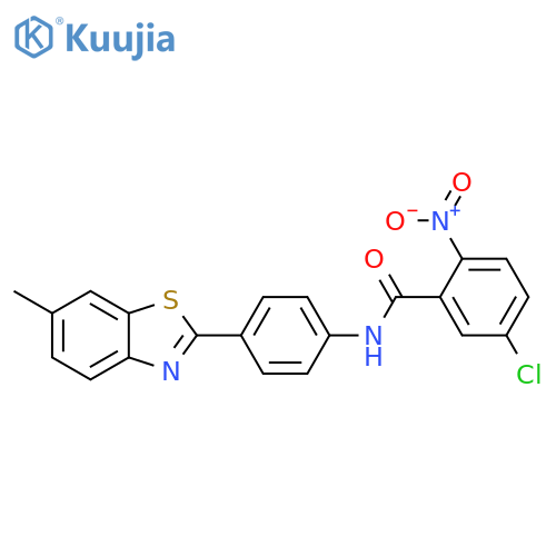 5-chloro-N-4-(6-methyl-1,3-benzothiazol-2-yl)phenyl-2-nitrobenzamide structure