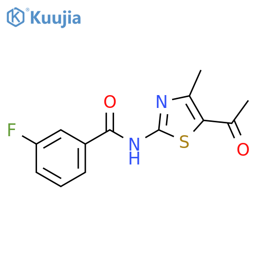 N-(5-acetyl-4-methyl-1,3-thiazol-2-yl)-3-fluorobenzamide structure