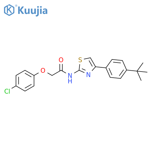 N-4-(4-tert-butylphenyl)-1,3-thiazol-2-yl-2-(4-chlorophenoxy)acetamide structure
