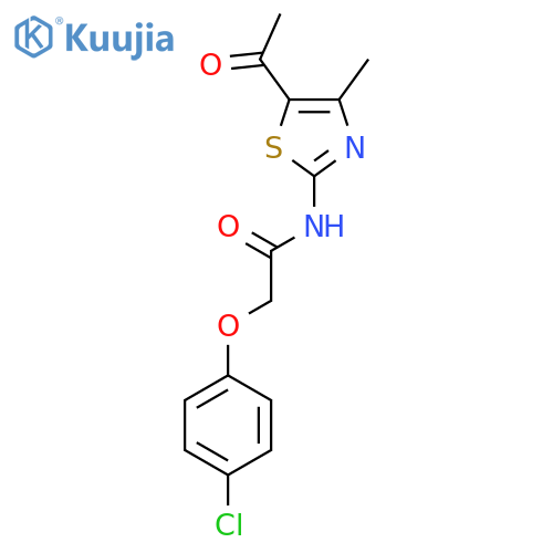 N-(5-acetyl-4-methyl-1,3-thiazol-2-yl)-2-(4-chlorophenoxy)acetamide structure