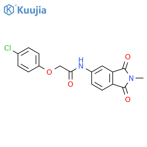 2-(4-chlorophenoxy)-N-(2-methyl-1,3-dioxo-2,3-dihydro-1H-isoindol-5-yl)acetamide structure