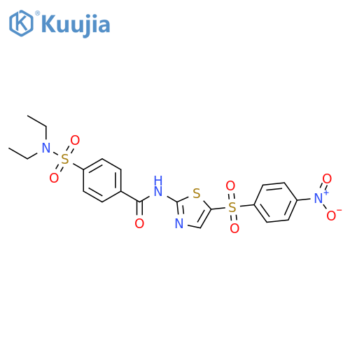 4-(diethylsulfamoyl)-N-5-(4-nitrobenzenesulfonyl)-1,3-thiazol-2-ylbenzamide structure