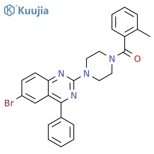 6-bromo-2-4-(2-methylbenzoyl)piperazin-1-yl-4-phenylquinazoline structure
