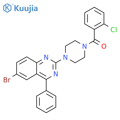 6-Bromo-2-[4-(2-chlorobenzoyl)piperazin-1-yl]-4-phenylquinazoline structure
