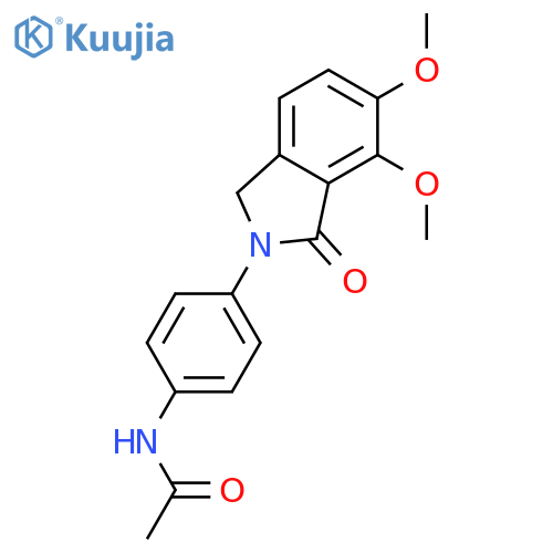 N-[4-(6,7-dimethoxy-1-oxo-1,3-dihydro-2H-isoindol-2-yl)phenyl]acetamide structure