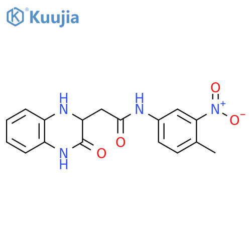 N-(4-methyl-3-nitrophenyl)-2-(3-oxo-1,2,3,4-tetrahydroquinoxalin-2-yl)acetamide structure