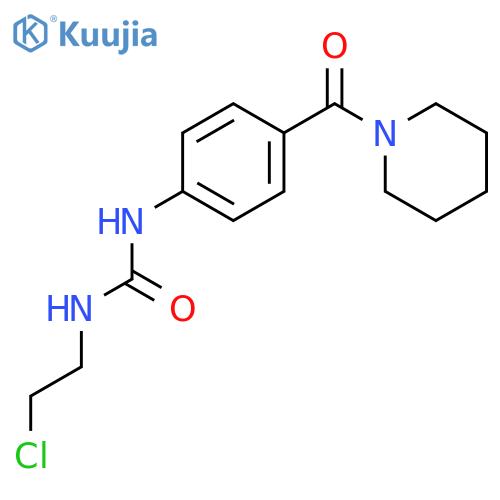 1-(2-chloroethyl)-3-[4-(piperidin-1-ylcarbonyl)phenyl]urea structure