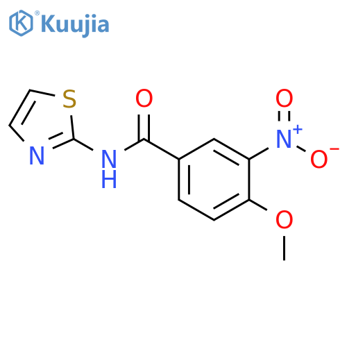 4-methoxy-3-nitro-N-(1,3-thiazol-2-yl)benzamide structure