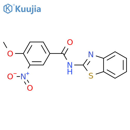 N-(1,3-benzothiazol-2-yl)-4-methoxy-3-nitrobenzamide structure