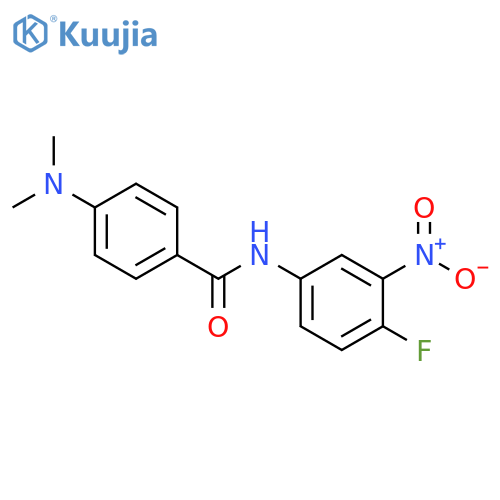 4-(dimethylamino)-N-(4-fluoro-3-nitrophenyl)benzamide structure