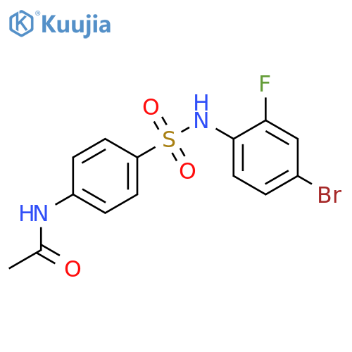 N-(4-{[(4-bromo-2-fluorophenyl)amino]sulfonyl}phenyl)acetamide structure
