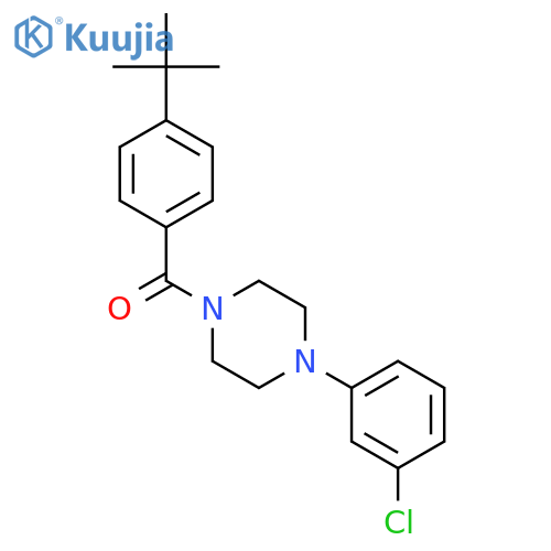 (4-tert-butylphenyl)[4-(3-chlorophenyl)piperazin-1-yl]methanone structure