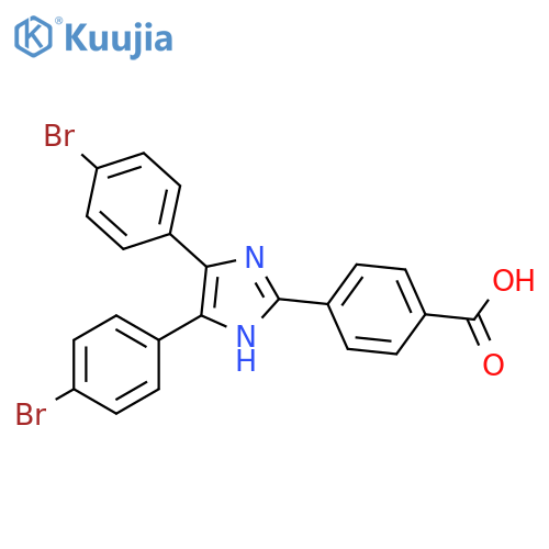 Benzoic acid, 4-[4,5-bis(4-bromophenyl)-1H-imidazol-2-yl]- structure