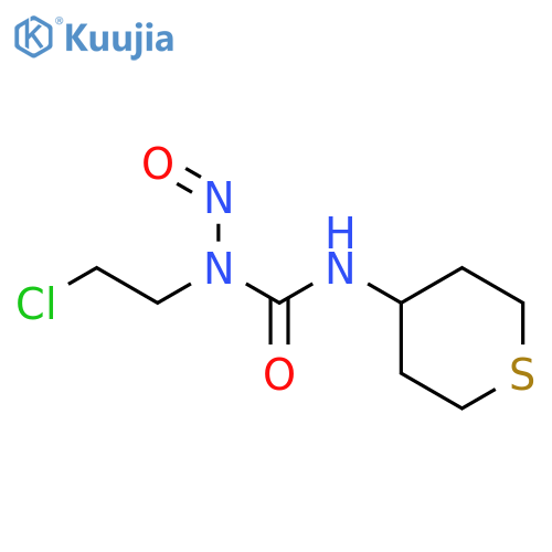1-(2-chloroethyl)-1-nitroso-3-(tetrahydro-2H-thiopyran-4-yl)urea structure