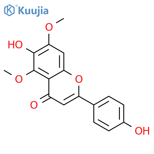 6-hydroxy-2-(4-hydroxyphenyl)-5,7-dimethoxychromen-4-one structure