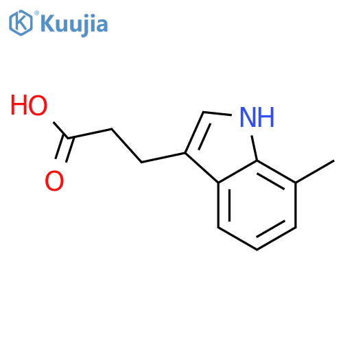 3-(7-methyl-1H-indol-3-yl)propanoic Acid structure