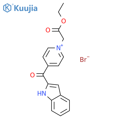 Pyridinium,1-(2-ethoxy-2-oxoethyl)-4-(1H-indol-2-ylcarbonyl)-, bromide (1:1) structure
