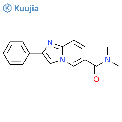 N,N-dimethyl-2-phenylimidazo[1,2-a]pyridine-6-carboxamide structure