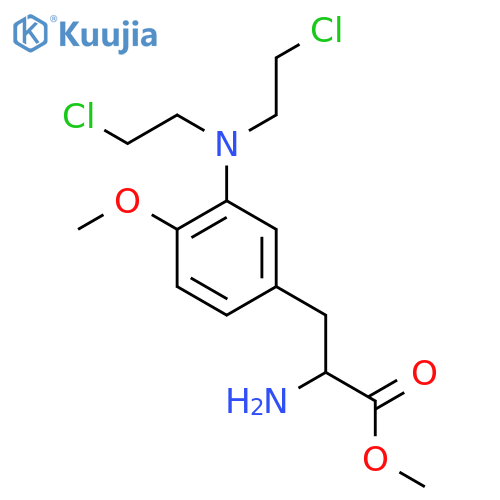 Methyl 2-amino-3-[3-[bis(2-chloroethyl)amino]-4-methoxyphenyl]propanoate structure