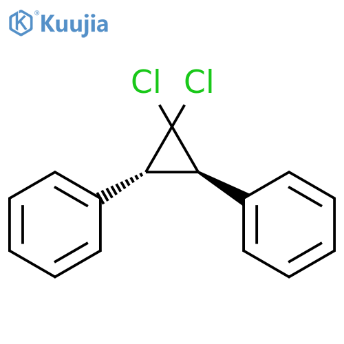 Benzene, 1,1'-(3,3-dichloro-1,2-cyclopropanediyl)bis-, trans- structure