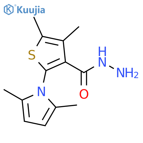 <br>2-(2,5-Dimethyl-pyrrol-1-yl)-4,5-dimethyl-thiophene-3-carboxylic acid hydra zide structure