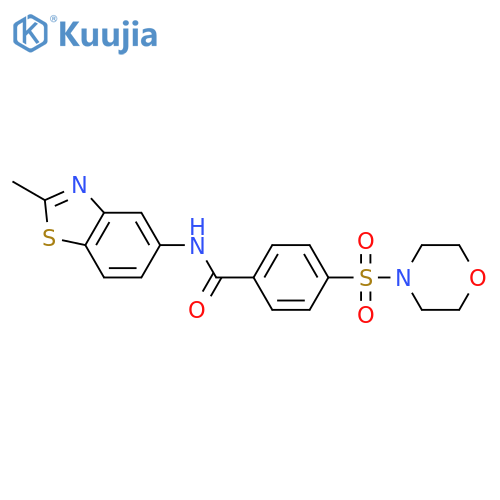 N-(2-methyl-1,3-benzothiazol-5-yl)-4-(morpholine-4-sulfonyl)benzamide structure