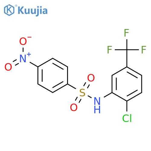 N-[2-chloro-5-(trifluoromethyl)phenyl]-4-nitrobenzenesulfonamide structure
