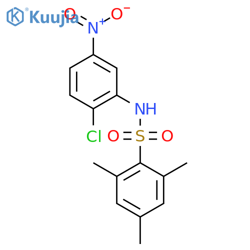 N-(2-chloro-5-nitrophenyl)-2,4,6-trimethylbenzenesulfonamide structure