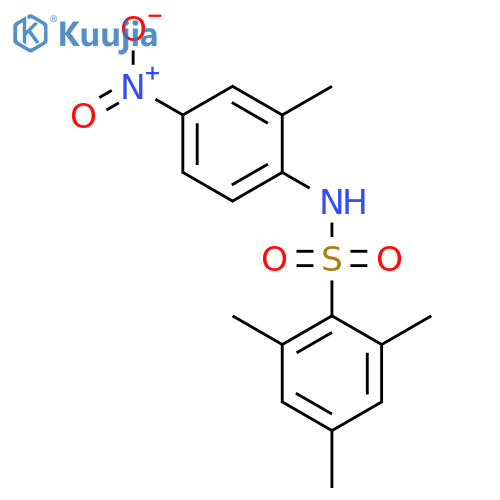 2,4,6-trimethyl-N-(2-methyl-4-nitrophenyl)benzenesulfonamide structure