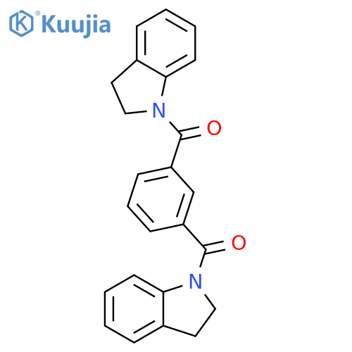 1-[3-(2,3-dihydro-1H-indol-1-ylcarbonyl)benzoyl]indoline structure