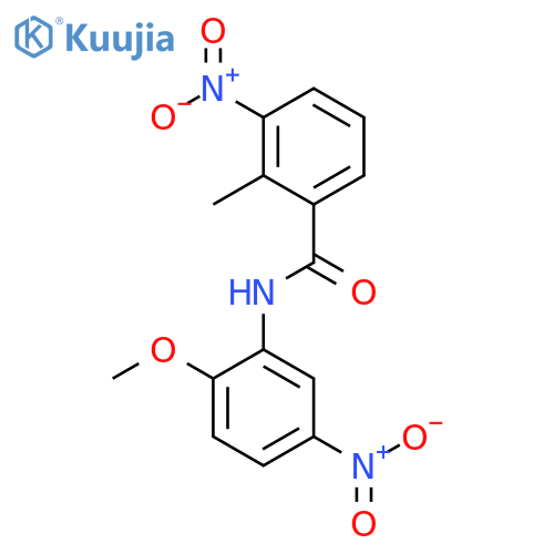 3-nitro-N-[5-nitro-2-(methyloxy)phenyl]-2-methylbenzamide structure