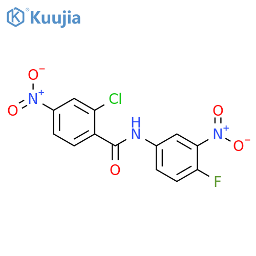 2-chloro-N-(4-fluoro-3-nitrophenyl)-4-nitrobenzamide structure