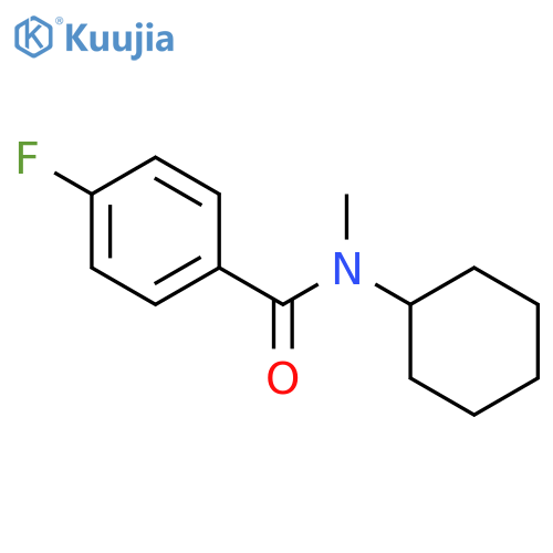 N-cyclohexyl-4-fluoro-N-methylbenzamide structure